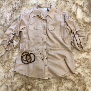 Chico’s Cream Safari Blouse